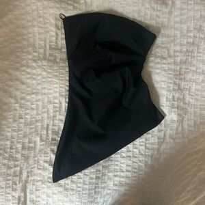 Zara Black Strapless Asymmetric Top